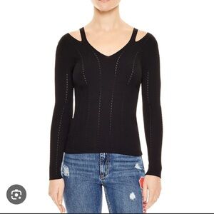 Sandro sweater with cut out on the shoulder